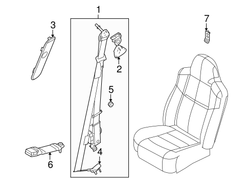 Electrical/Rear Seat Belts for 2008 Ford F-350 Super Duty #2