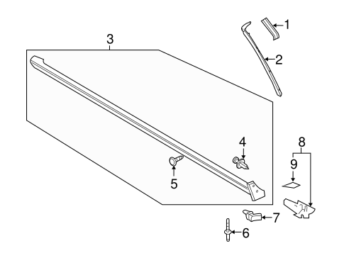 Body/Exterior Trim - Pillars for 2010 Ford Mustang #1