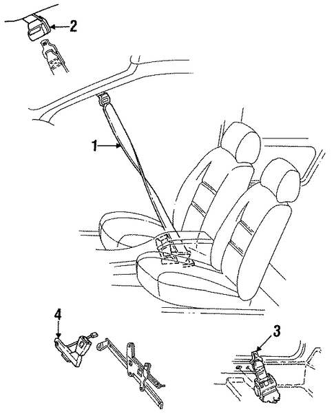 Thunderbird FRONT SEAT BELTS 2