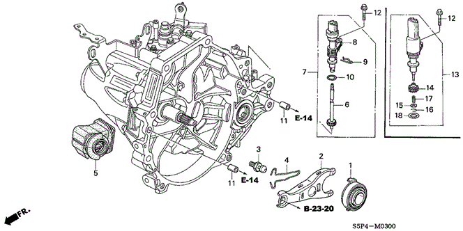 Transmission - Manual/MT Clutch Release for 2004 Honda CIVIC COUPE #1