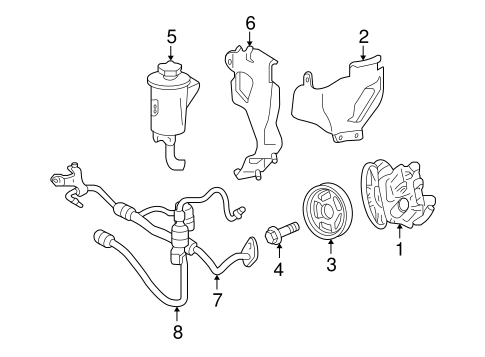 Steering/Pump & Hoses for 2009 Ford Explorer #1