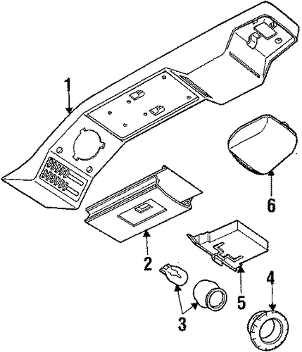 Firebird ROOF CONSOLE & COURTESY LAMPS