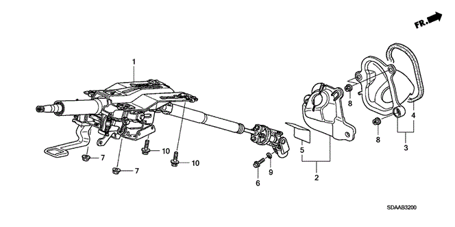 Chassis/Steering Column for 2007 Honda ACCORD SEDAN #1
