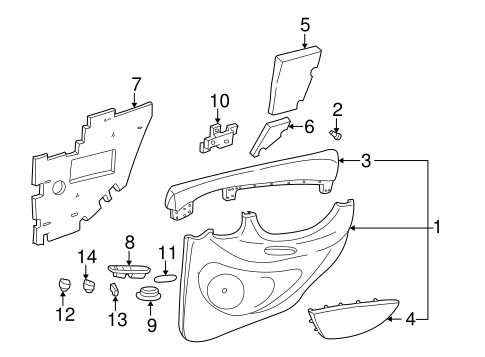 Alero INTERIOR TRIM - REAR DOOR