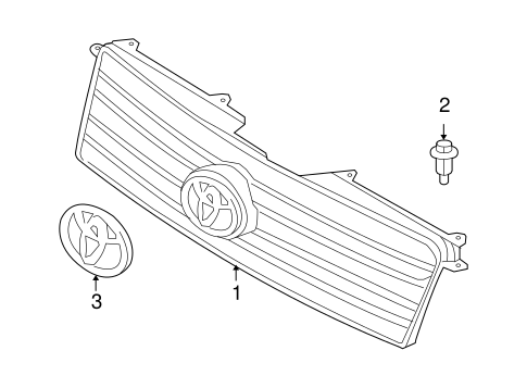 BODY/GRILLE & COMPONENTS for 2006 Toyota Highlander #1