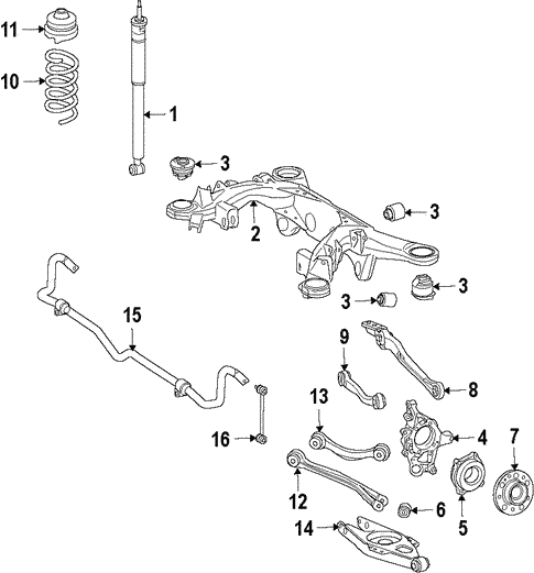 Rear Suspension for 2018 Mercedes-Benz GLC 43 AMG® #4