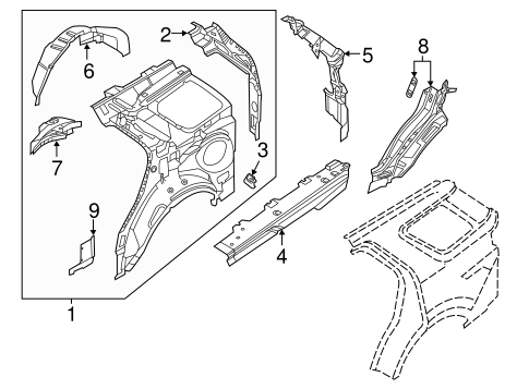 Body/Inner Structure for 2015 Ford Explorer #1