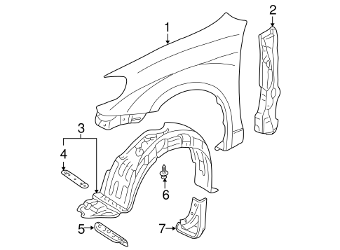 BODY/FENDER & COMPONENTS for 2007 Toyota Corolla #1