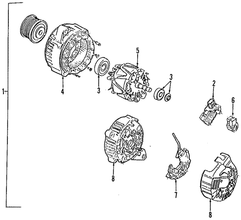 Alternator for 2002 Mazda Millenia #1