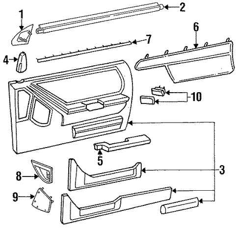 Thunderbird INTERIOR TRIM - DOOR
