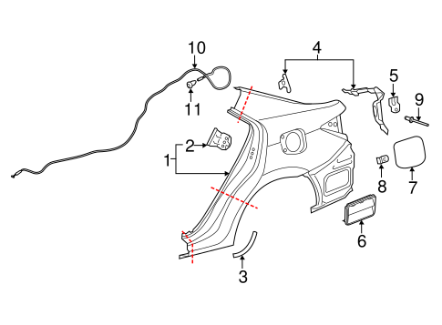 BODY/QUARTER PANEL & COMPONENTS for 2015 Toyota Corolla #1