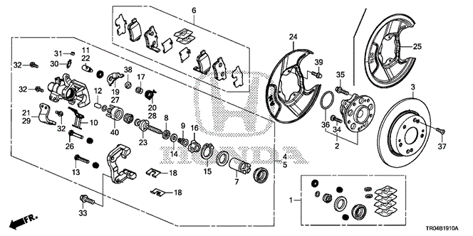 Chassis/Rear Brake (Disk) for 2012 Honda CIVIC SEDAN #1