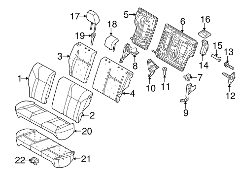 Body/Rear Seat Components for 2017 Ford Fiesta #2