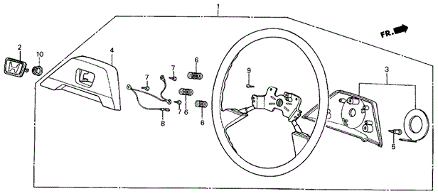 CHASSIS/STEERING WHEEL ('84-'85) (1) for 1984 Honda CIVIC SEDAN #1