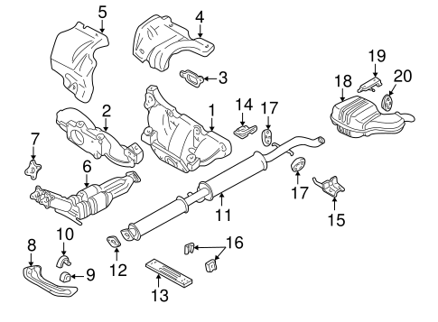 S80 EXHAUST COMPONENTS