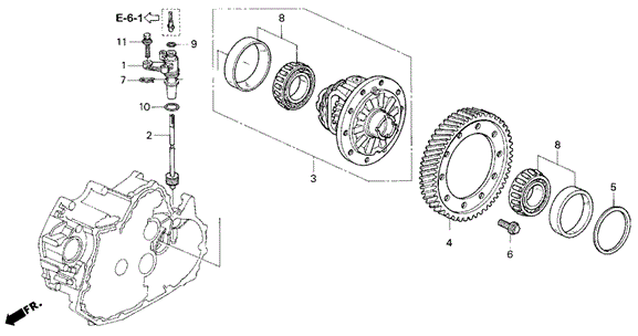 TRANSMISSION - AUTOMATIC/AT DIFFERENTIAL GEAR (V6) for 1995 Honda ACCORD SEDAN #1