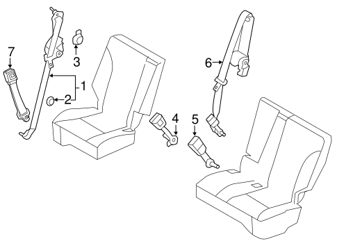 MKX REAR SEAT BELTS