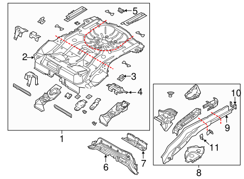 Focus REAR FLOOR & RAILS 2