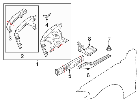 Structural Components & Rails for 2012 BMW 550i xDrive #0