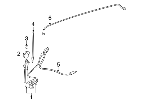 Antenna & Radio for 2005 Toyota Highlander #0