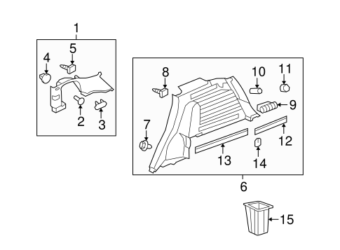 Vue INTERIOR TRIM - QUARTER PANELS