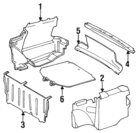 Trunk Trim for 1990 Mercedes-Benz 560 SEL #0