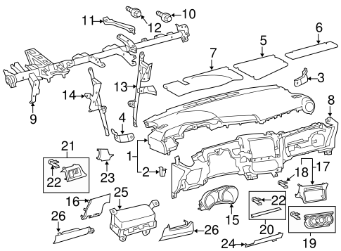 BODY/INSTRUMENT PANEL for 2013 Scion tC #2