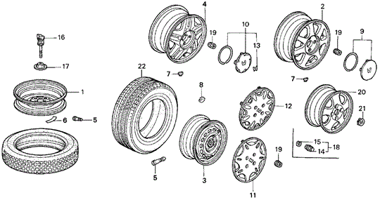 CHASSIS/WHEEL DISK for 1997 Honda ACCORD COUPE #1
