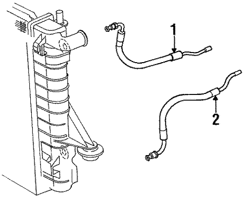 Cooling System/Trans Oil Cooler Lines for 1996 Saturn SL1 #1