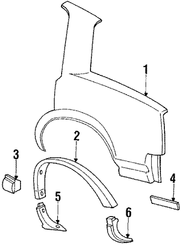 Cutlass Calais EXTERIOR TRIM - QUARTER PANEL 2