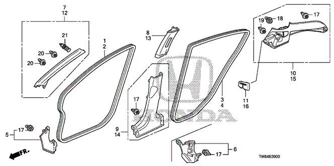 INTERIOR / BUMPER/PILLAR GARNISH for 2011 Honda INSIGHT #1