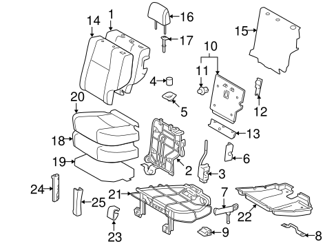 BODY/SECOND ROW SEATS for 2013 Toyota 4Runner #3