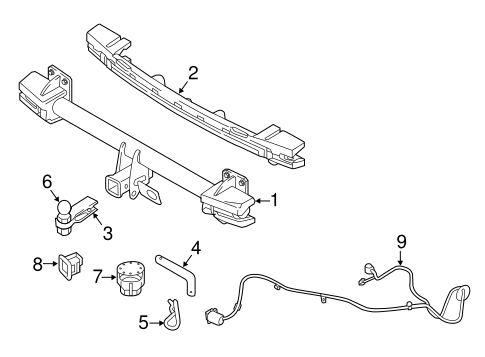 XC90 TRAILER HITCH COMPONENTS 2