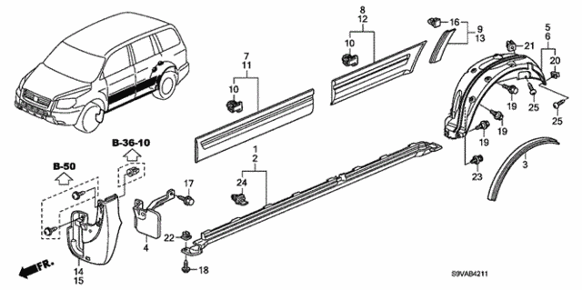 Side Sill Garnish for 2008 Honda Pilot #0