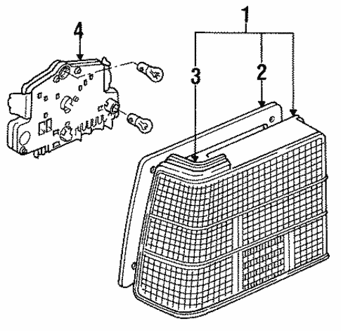 Tail Lamps for 1990 Volkswagen Jetta #0