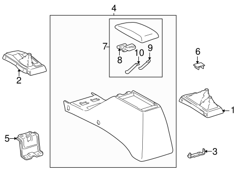 BODY/CONSOLE for 1996 Toyota Tacoma #1