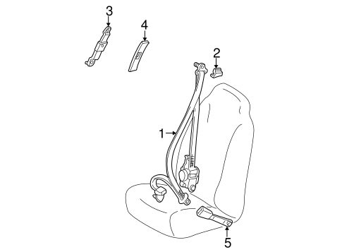 ELECTRICAL/FRONT SEAT BELTS for 2002 Toyota Sienna #1