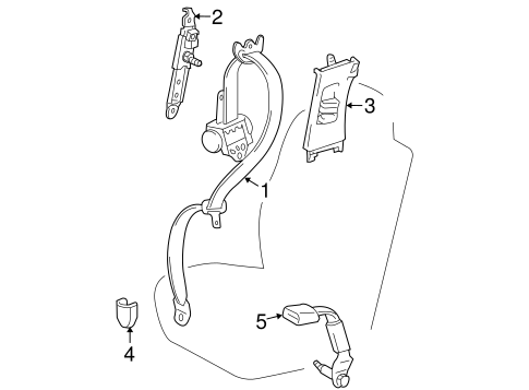 ELECTRICAL/SECOND ROW SEAT BELTS for 2015 Toyota Sequoia #2