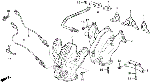 ENGINE/EXHAUST MANIFOLD (2) for 1989 Honda ACCORD SEDAN #1