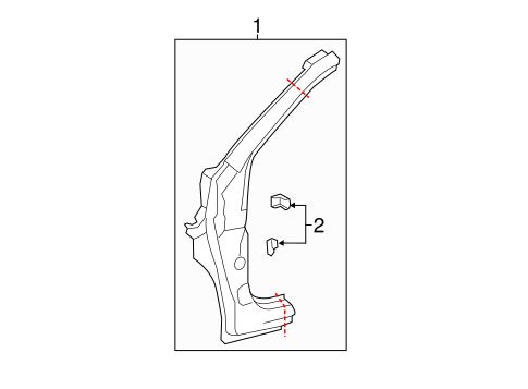 BODY/HINGE PILLAR for 2013 Toyota RAV4 #1