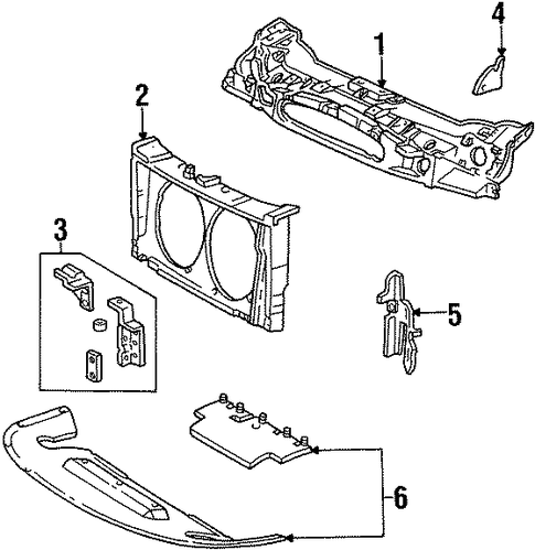 Sable RADIATOR SUPPORT