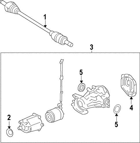 Universals & Rear Axle/Differential for 2015 Ford Explorer #1