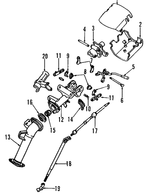Steering/Steering Column for 1995 Toyota Previa #2