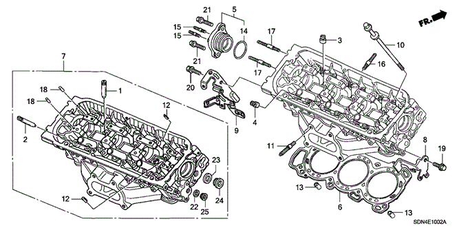 Engine/Rear Cylinder Head (V6) for 2003 Honda ACCORD COUPE #1
