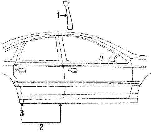 Body/Exterior Trim - Pillars for 2002 Ford Crown Victoria #1