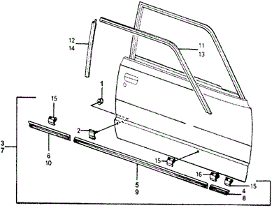 BODY / AIR CONDITIONING/SIDE PROTECTOR for 1978 Honda ACCORD HATCHBACK #1