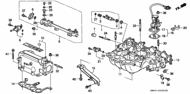 Engine/Intake Manifold (1) for 1991 Honda ACCORD SEDAN #1