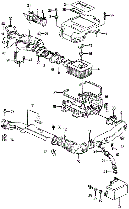 Electrical/Exhaust/Heater/Fuel/Air Cleaner (PGM-FI) for 1985 Honda ACCORD SEDAN #1