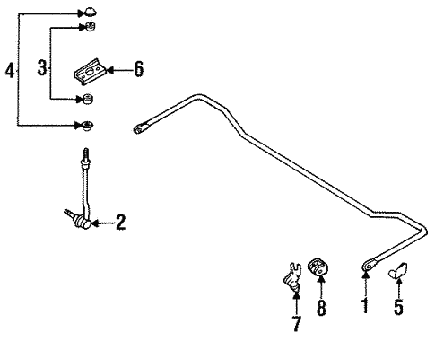 Stabilizer Bar & Components for 1995 Nissan Quest #0