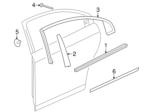 Aura EXTERIOR TRIM - REAR DOOR